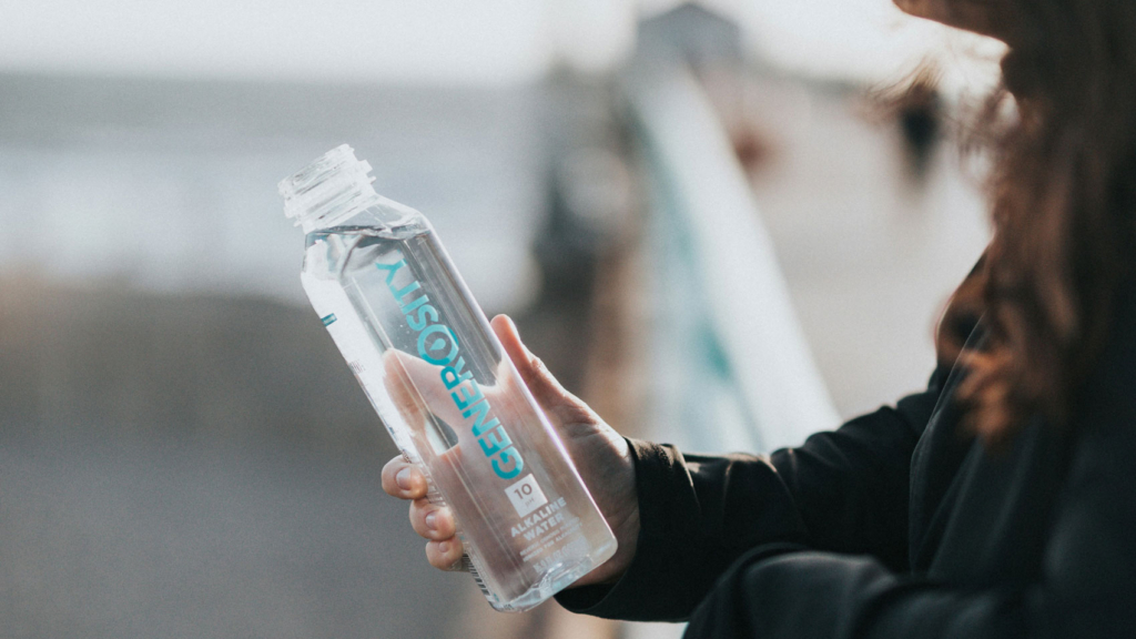 Plastic water bottle